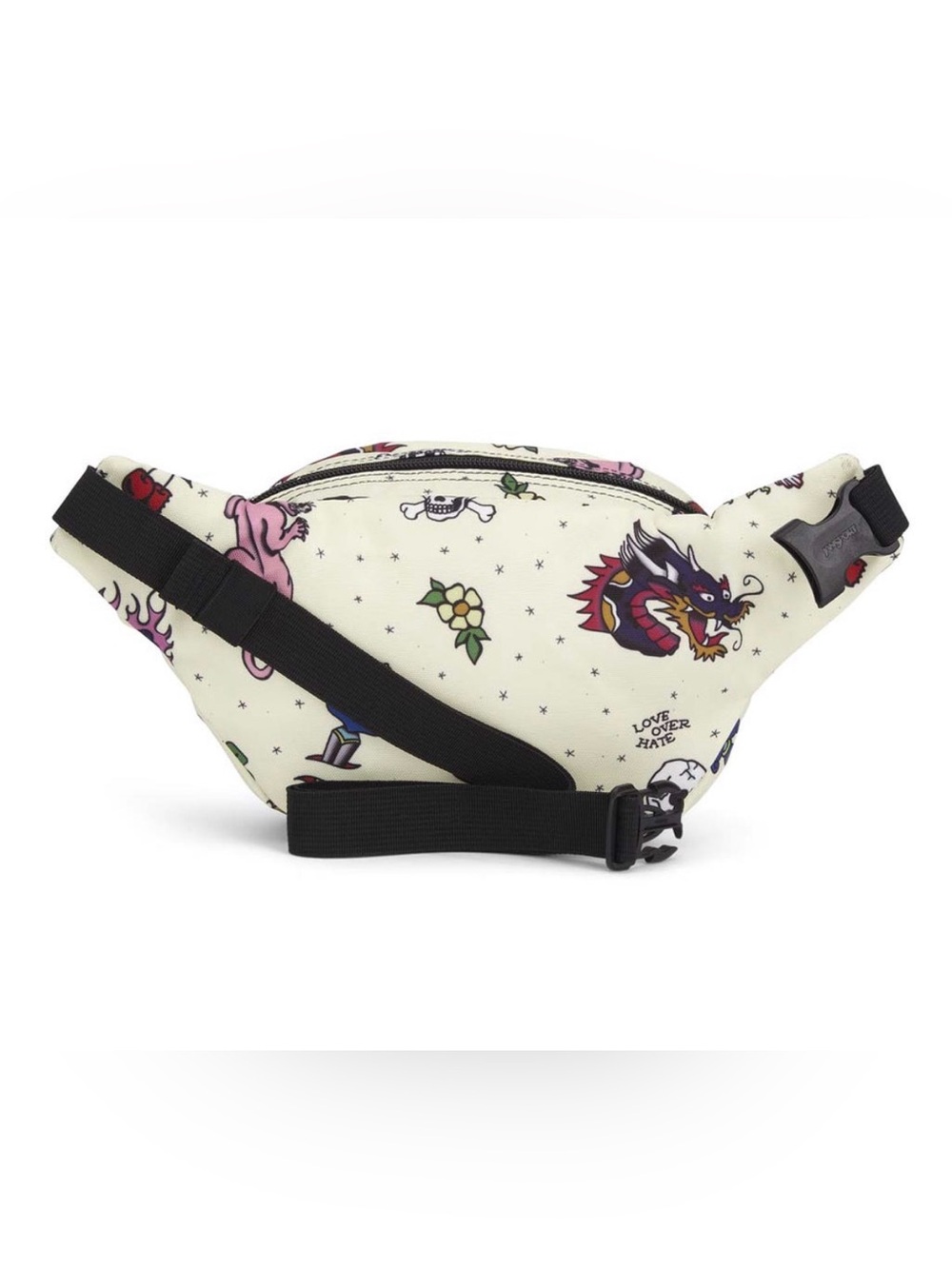 JanSport | Traditional Tats Fanny Pack Tattoo Flash Skull Dragon Y2K - Picture 2 of 5